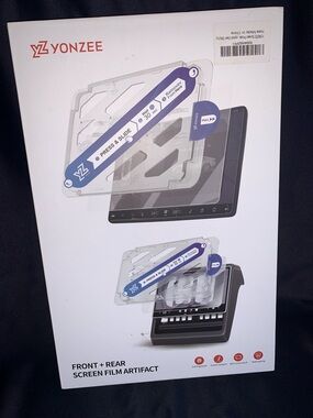 YONZEE Front + Rear Screen Film Artifact - Clear with Blue Tabs